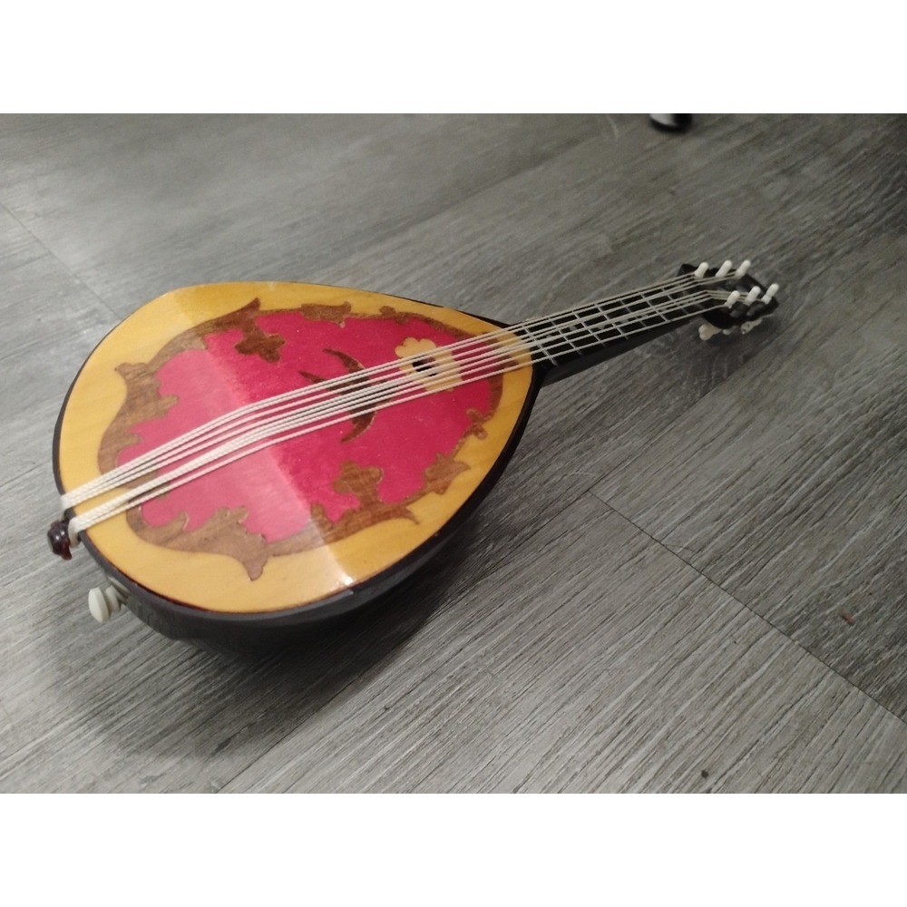 VTG Mandolin Music Box NON WORKING Handmade In Sorrento Italy 1970